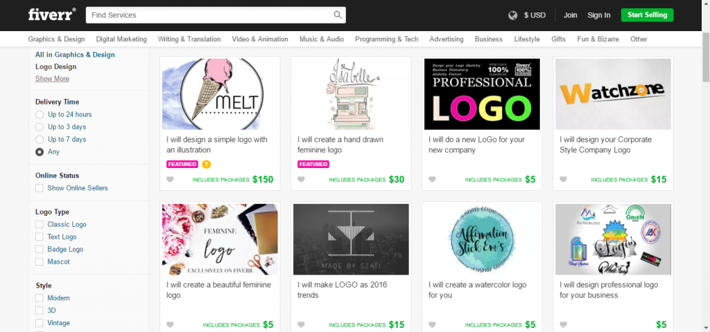 fiverr logo design